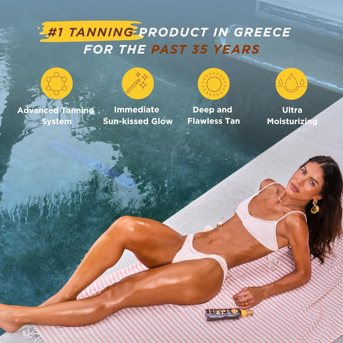 Carroten tanning oil spray with beach accessories