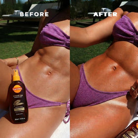 Carroten tanning oil spray with wipe packaging