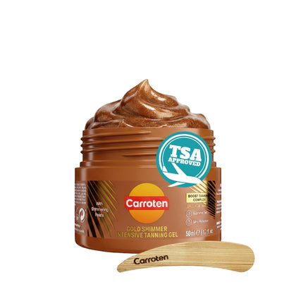 Carroten Travel Size Shimmer Tanning Gel 1.7 oz front view