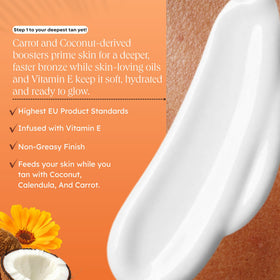 Carroten Turbo Tan Intensifier alongside tanning gel