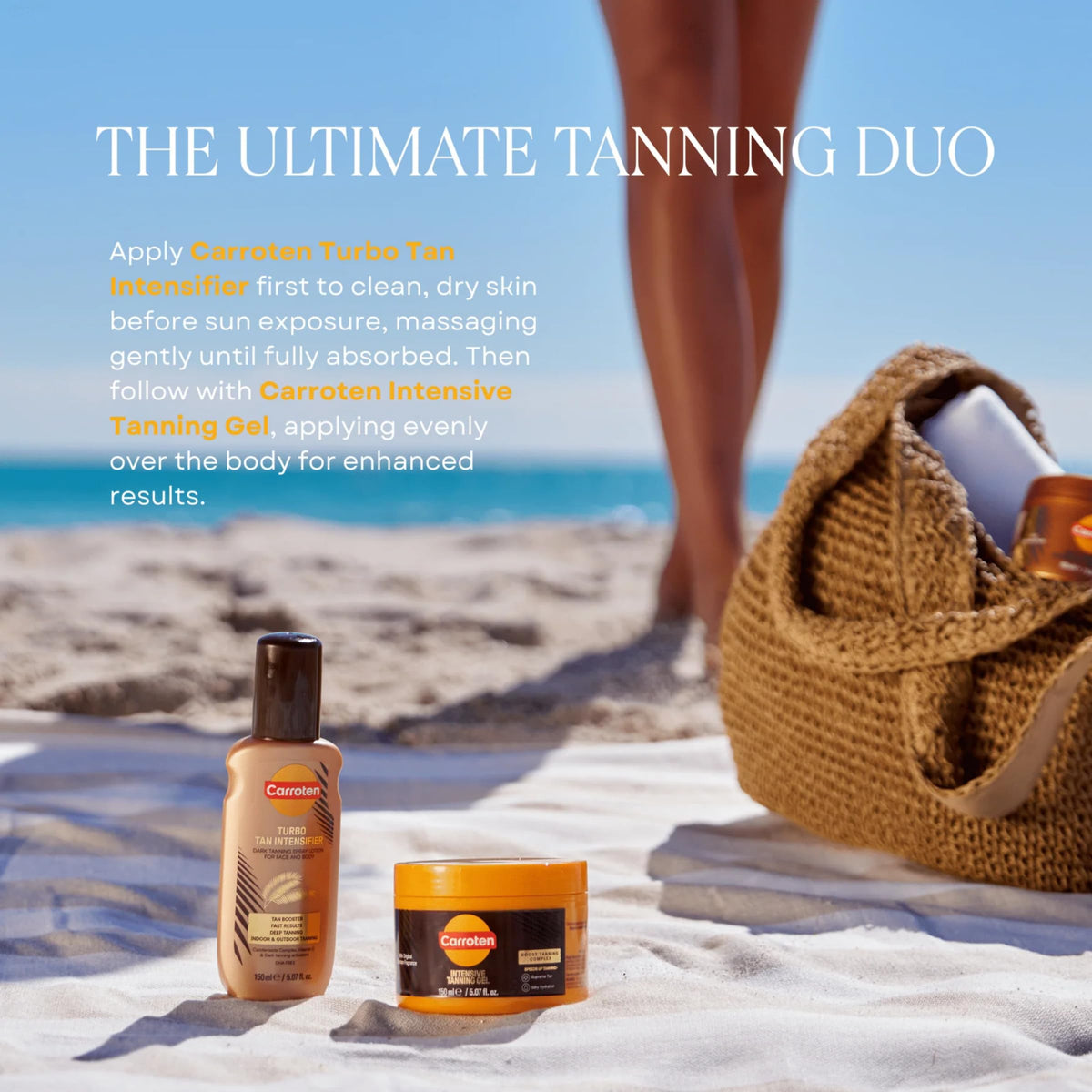 Carroten Turbo Tan Intensifier in hand for application
