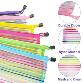 CarryEpic mesh bag with zipper, side view