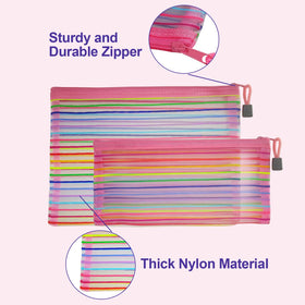 CarryEpic Mesh Makeup Bags organized with cosmetics