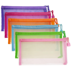 CarryEpic Mesh Pouches 6 Pack assorted colours front view