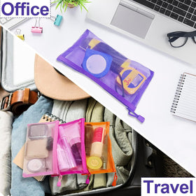 CarryEpic Mesh Pouches used as travel pouches