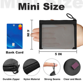 CarryEpic Mini Mesh Pouches zipper closure detail