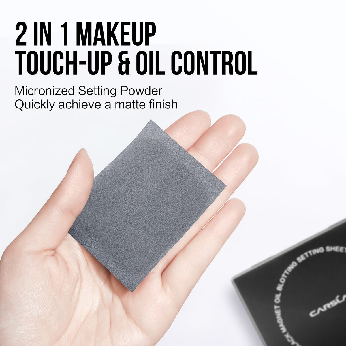 CARSLAN Blotting Paper with mirror and puff