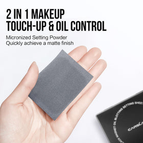 CARSLAN Blotting Paper with mirror and puff