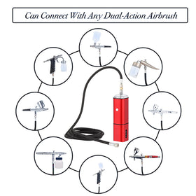 Casubaris Airbrush Kit with braided hose connection