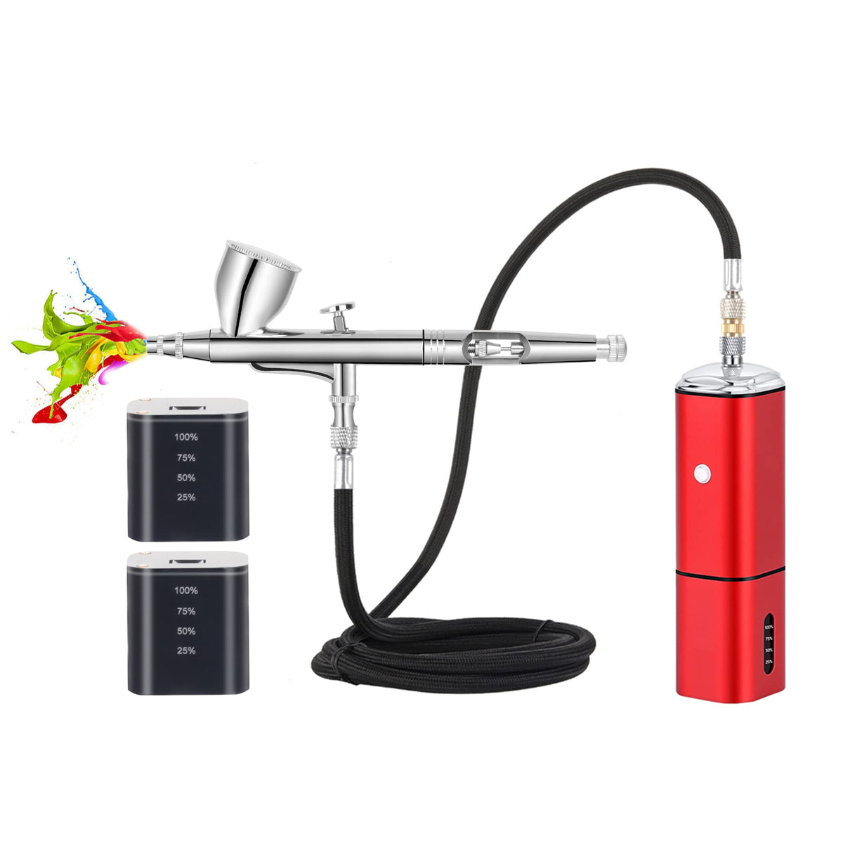 Casubaris Airbrush Kit with Compressor front view