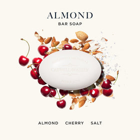 Caswell-Massey Almond Scent Soap bar close-up showing texture