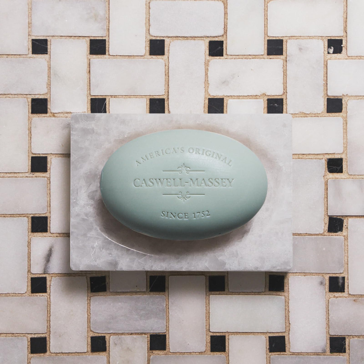 Caswell-Massey Jockey Club Natural Bar Soap lathering on skin