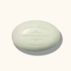 Caswell-Massey Jockey Club Natural Bar Soap with a towel