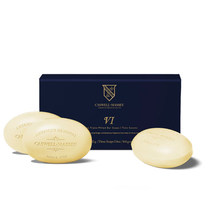 Caswell-Massey Men’s Bar Soap Gift Set Number Six Scent front view