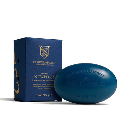 Caswell-Massey Newport Men’s Bar Soap front view with packaging