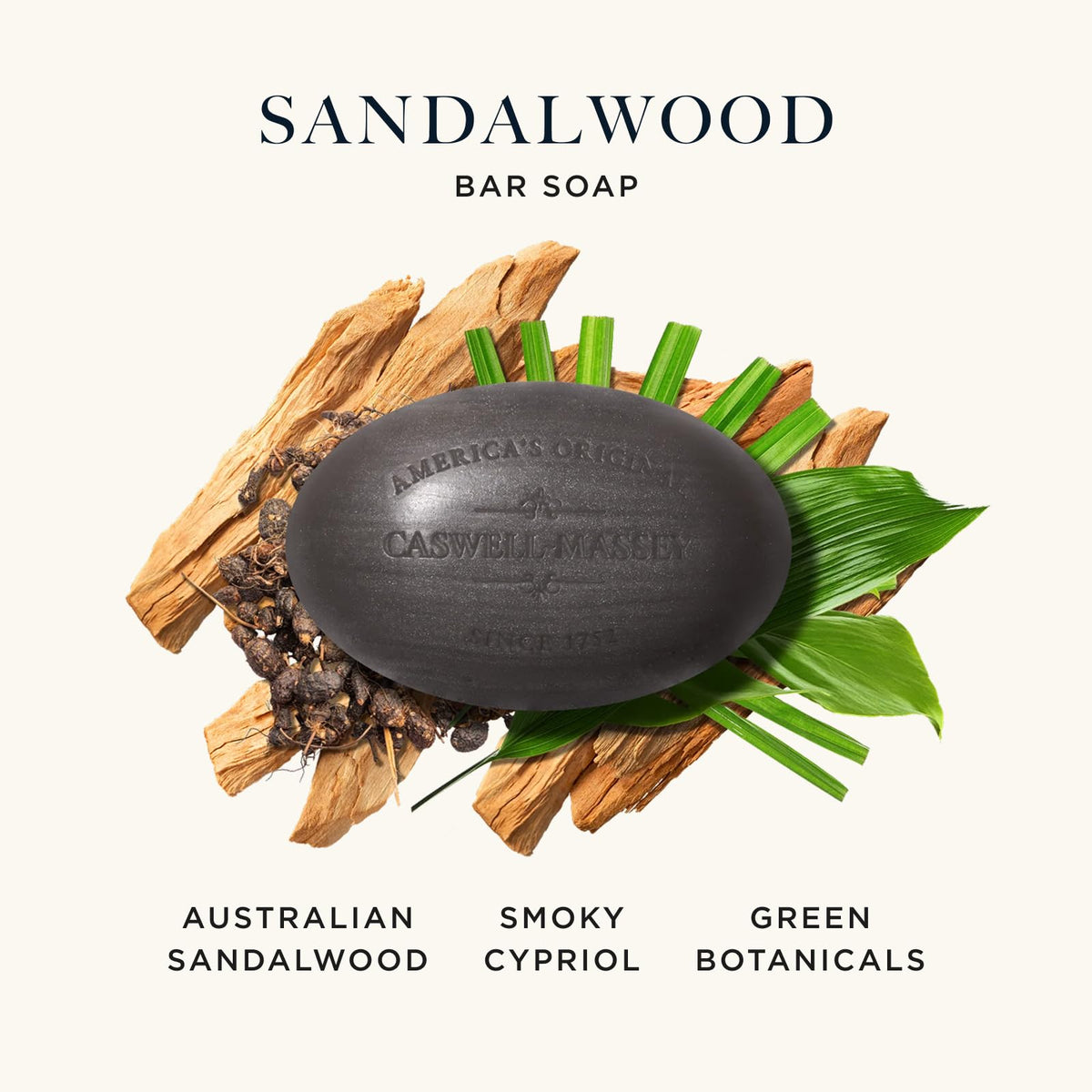 Caswell-Massey Sandalwood Bar Soap packaging