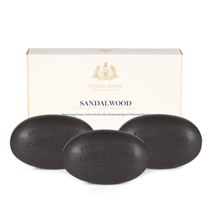 Caswell-Massey Sandalwood Soap Gift Set packaging front view