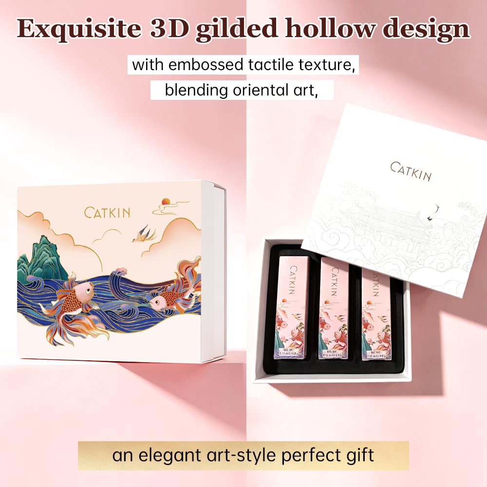 Catkin Tinted Colour Changing Lip Balm in a beauty setup