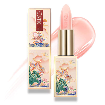 Catkin Tinted Lip Balm front view in pink packaging