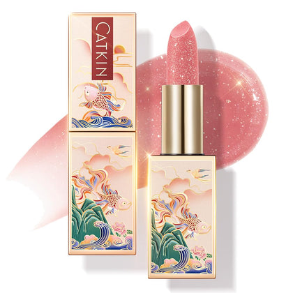 Catkin Tinted Lip Balm Peach Pink front view