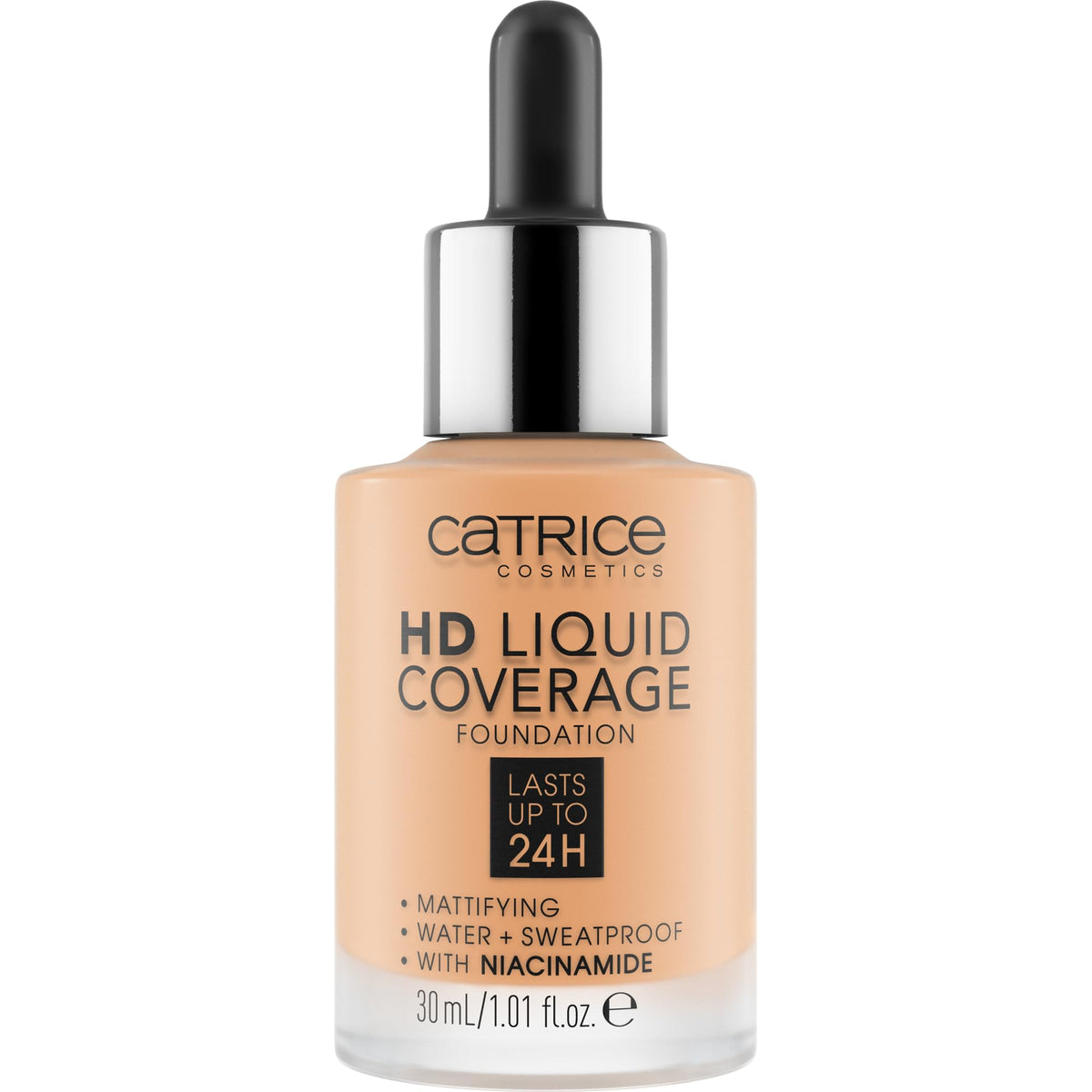 Catrice HD Liquid Coverage Foundation 037 Golden Beige dropper applicator