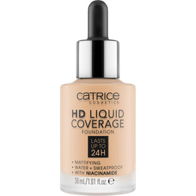 Catrice HD Liquid Coverage Foundation 24HR Wear Fair Beige dropper applicator