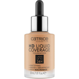 Catrice HD Liquid Coverage Foundation Camel Beige dropper applicator