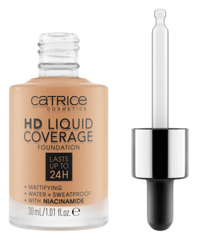 Catrice HD Liquid Coverage Foundation Camel Beige front view