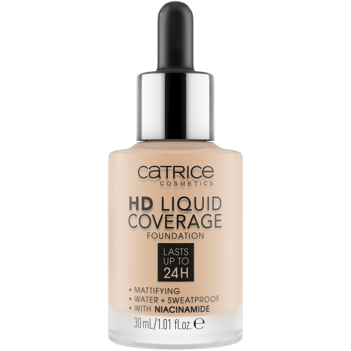 Catrice HD Liquid Coverage Foundation front view with dropper