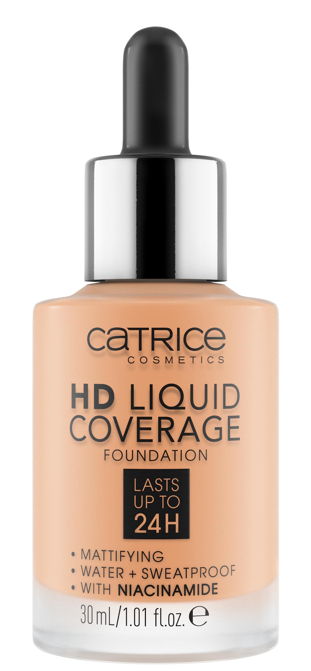 Catrice HD Liquid Coverage Foundation Honey Beige dropper applicator