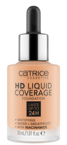 Catrice HD Liquid Coverage Foundation Honey Beige dropper applicator
