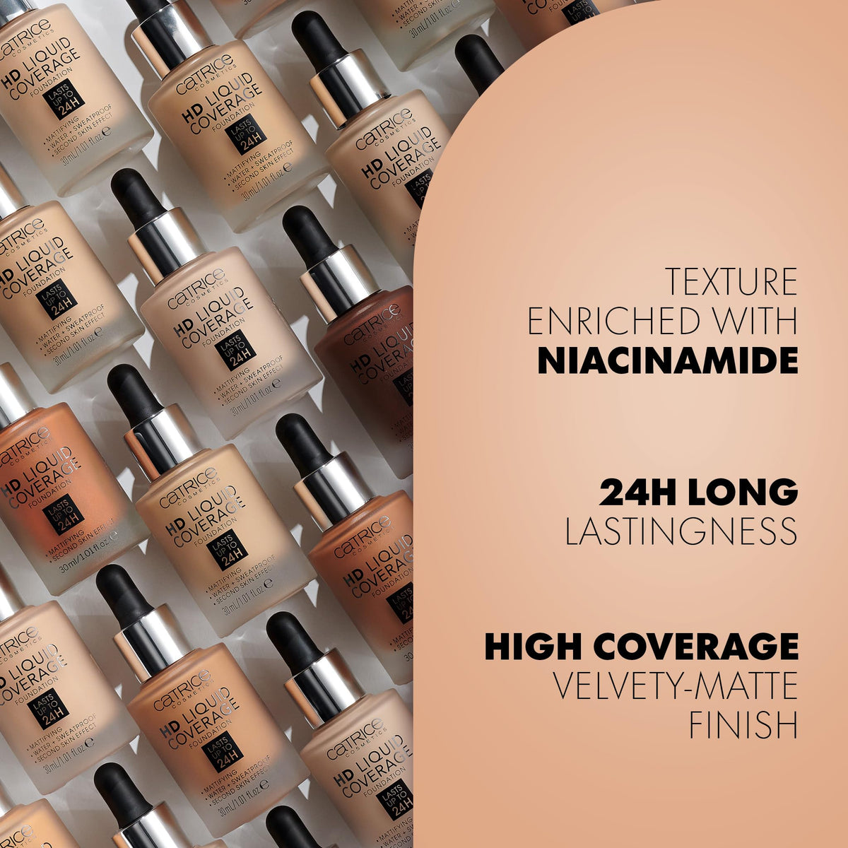 Catrice HD Liquid Coverage Foundation texture on hand