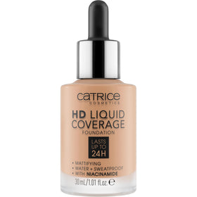 Catrice HD Liquid Coverage Foundation Warm Beige bottle side view
