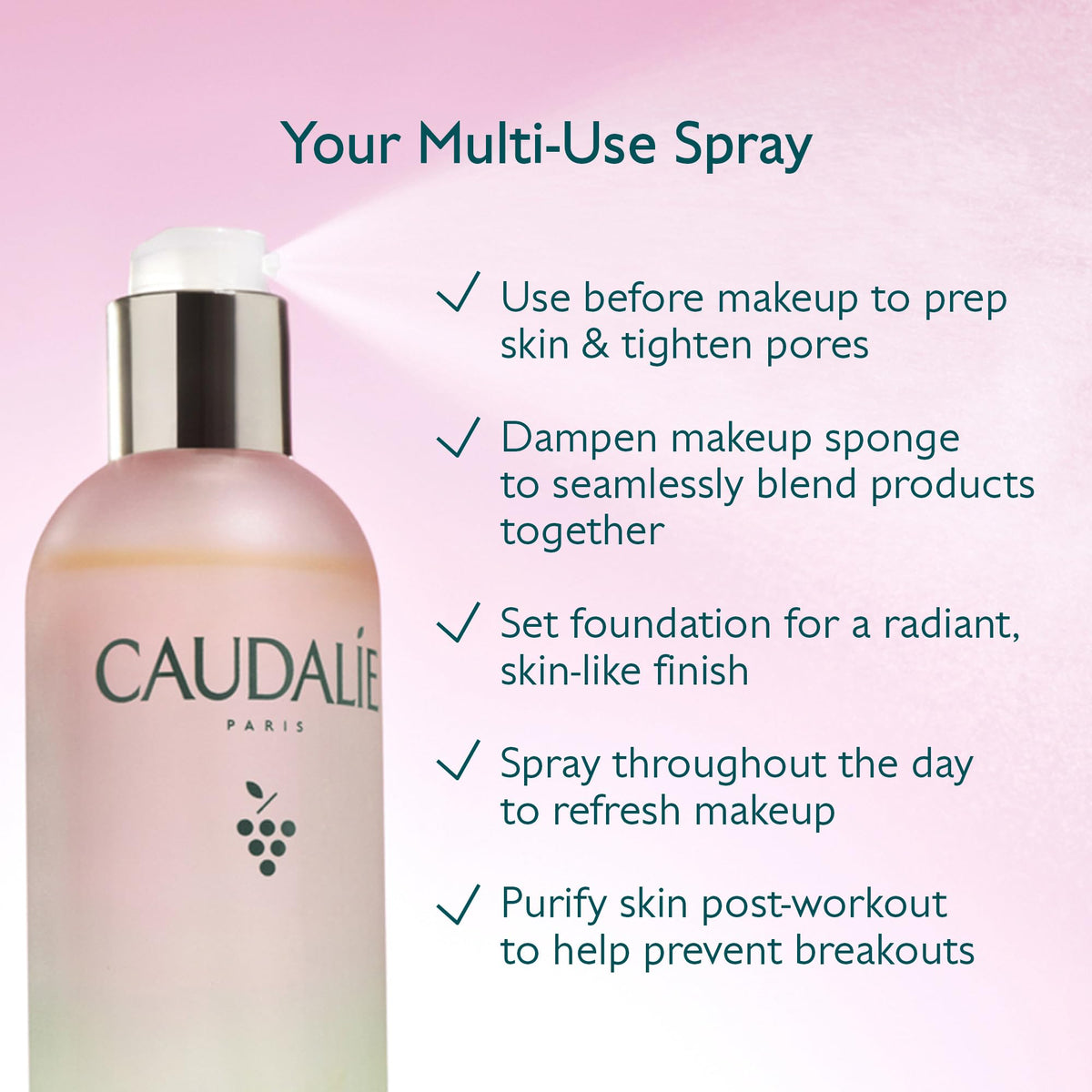 Caudalie Beauty Elixir Glow Face Mist 30 mL in a skincare routine