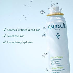 Caudalie Grape Water face mist bottle with spray nozzle