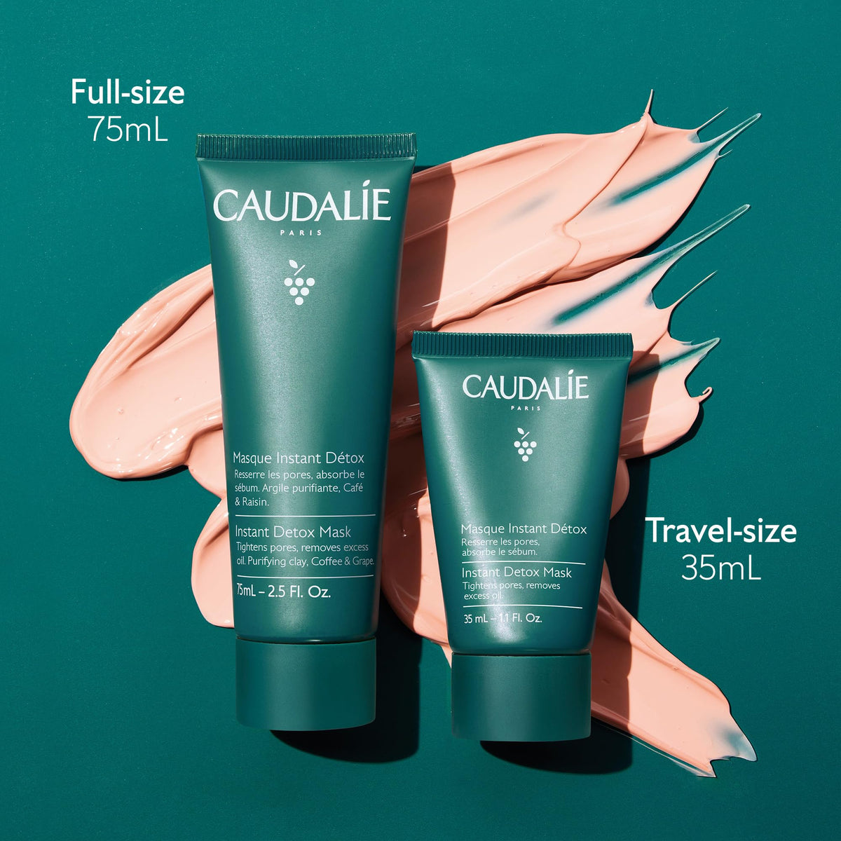 Caudalie Instant Detox Mask with natural ingredients