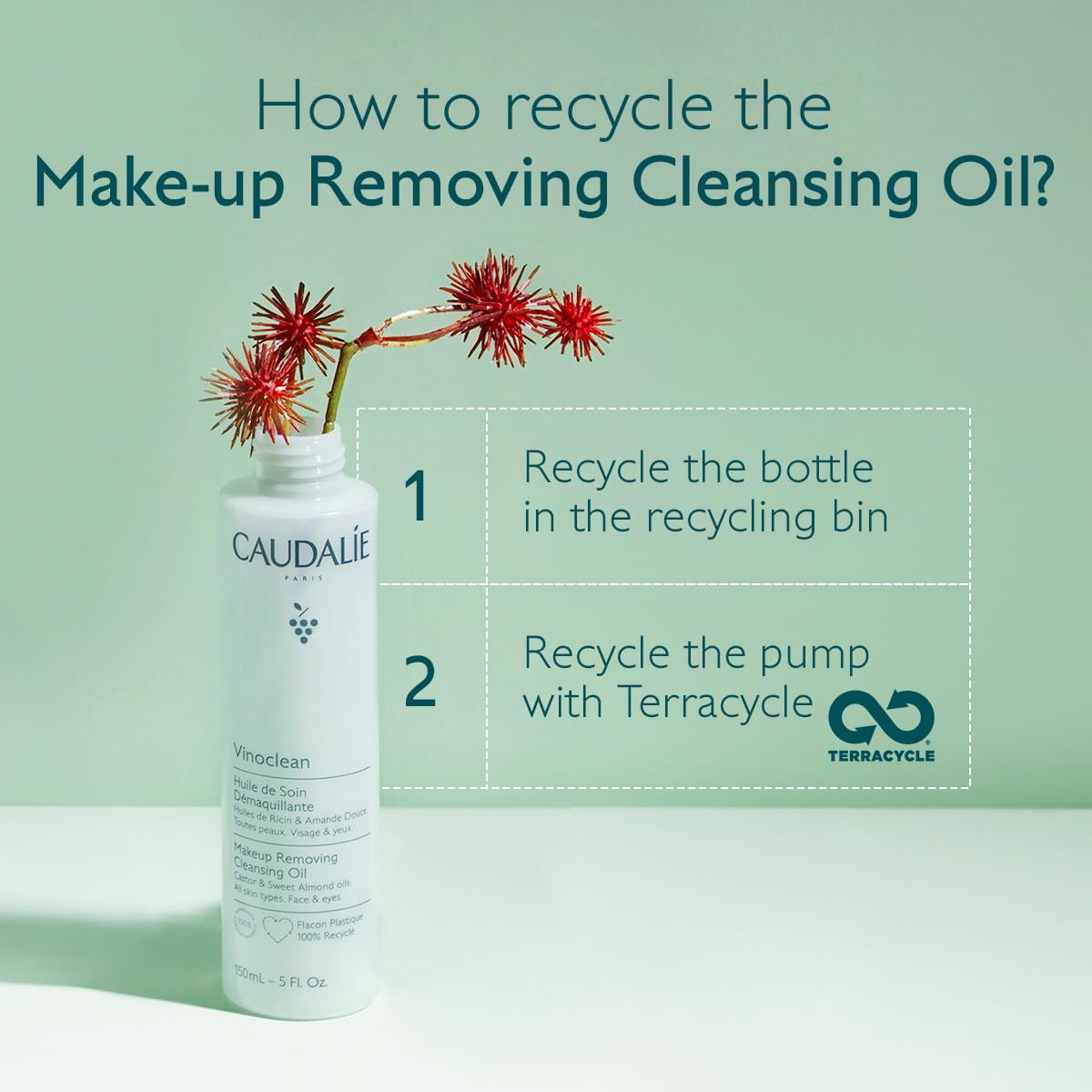 Caudalie Vinoclean Cleansing Oil packaging details