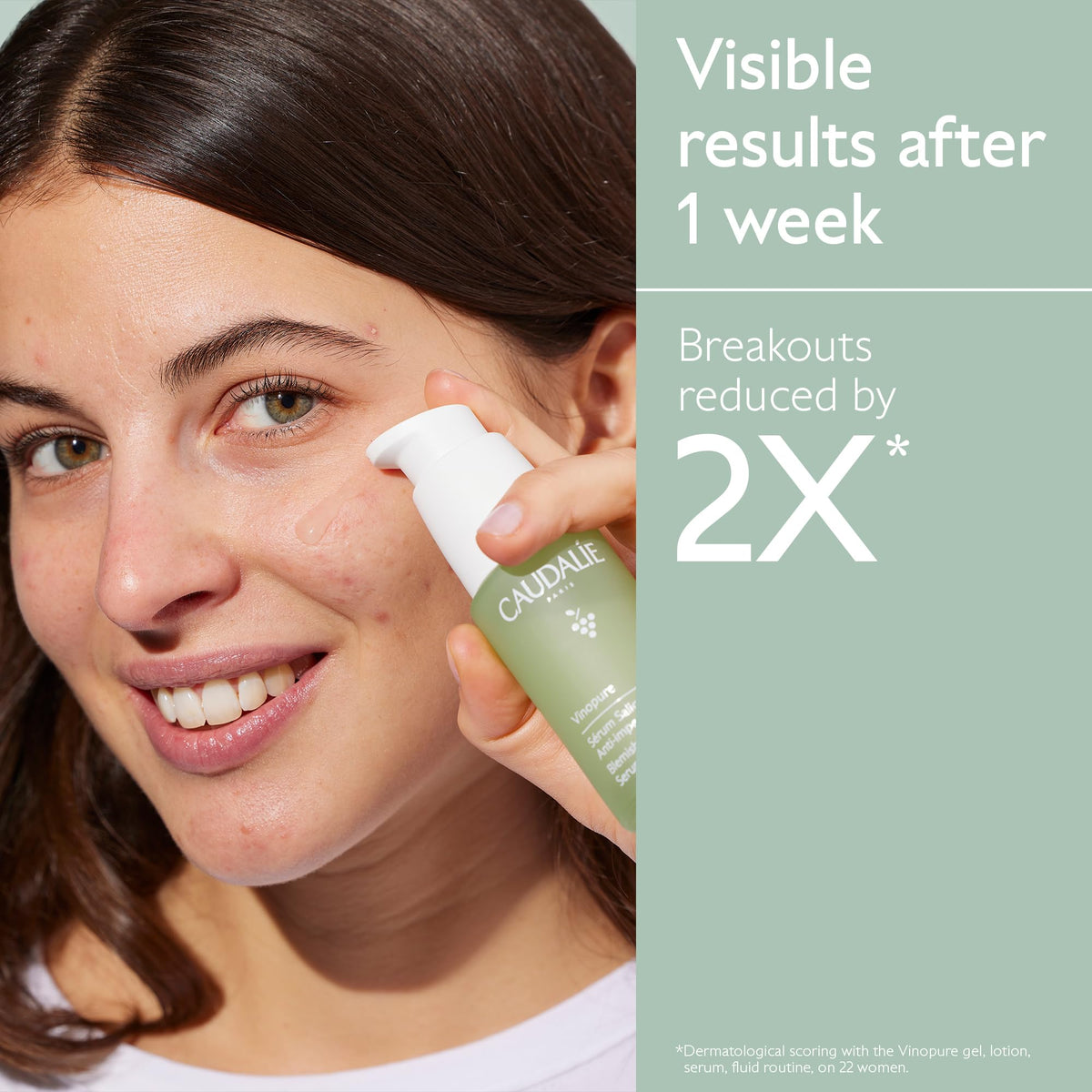 Caudalie Vinopure Serum packaging with ingredients list
