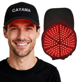 CAYAMA Red Light Hair Growth Cap front view with 528 light emitters