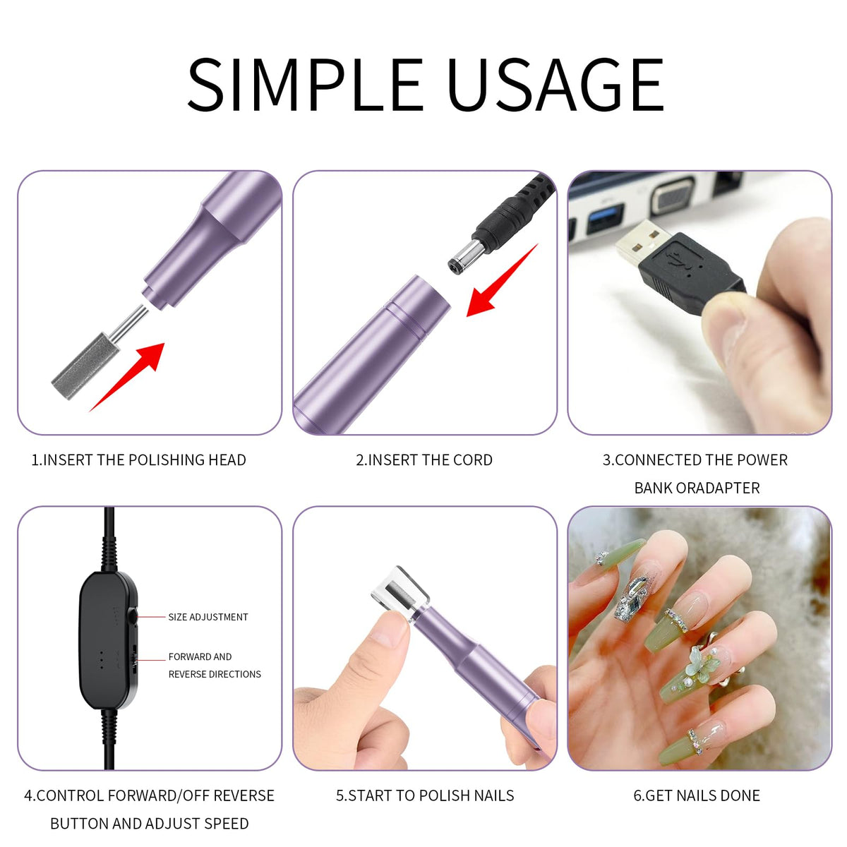 CBVCBV Electric Nail Drill in use for manicuring nails
