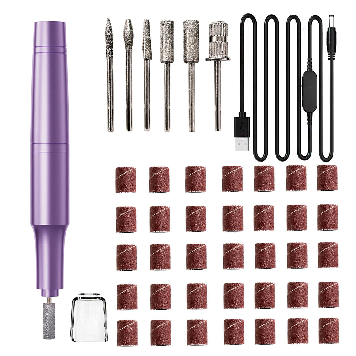 CBVCBV Electric Nail Drill Kit complete set with purple design