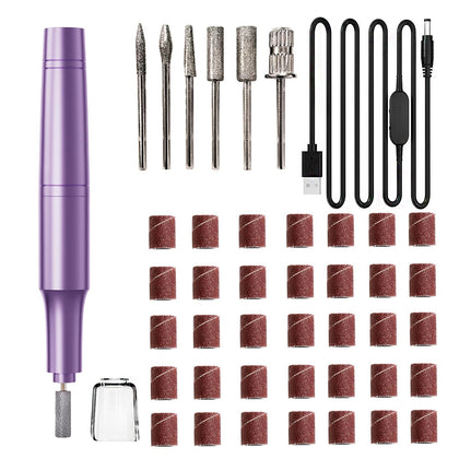 CBVCBV Electric Nail Drill Kit complete set with purple design