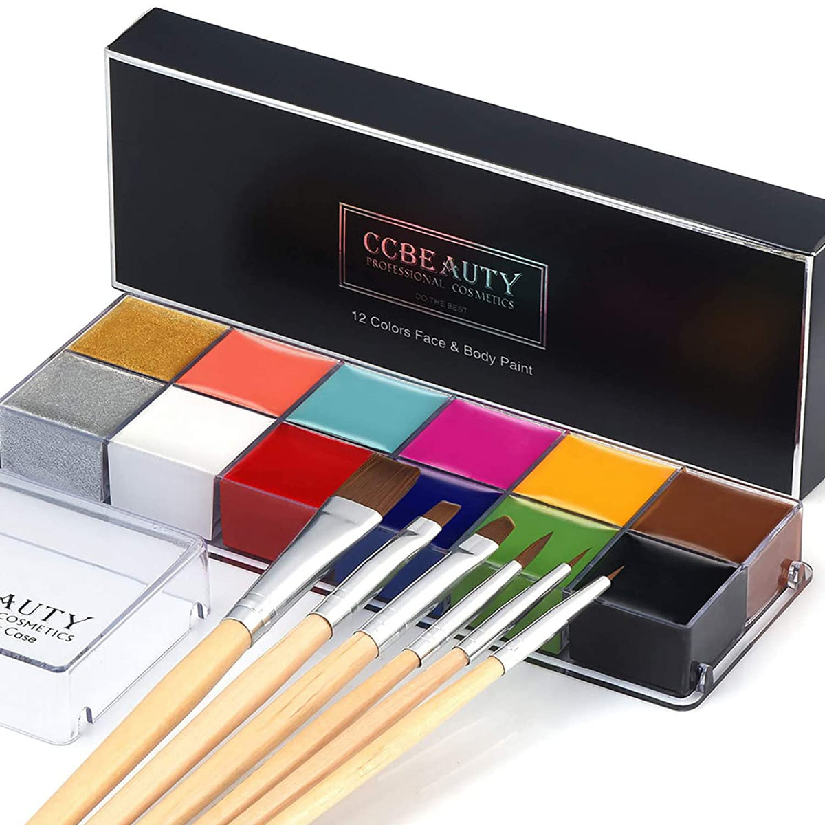 CCbeauty 12 Colours Face Body Paint Kit with vibrant colours