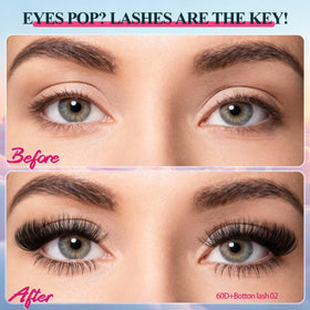 CCODDY Lash Clusters packaging with natural lashes