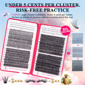 CCODDY Lash Clusters with tweezers and lash brush
