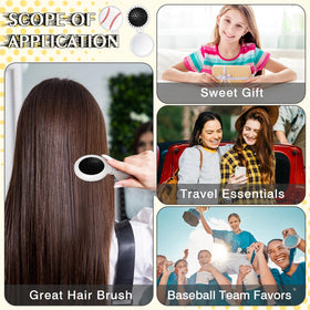 Cecnamt baseball mini detangler brush set displayed with packaging