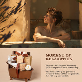 Cedar & Bergamot scented candle included in gift set
