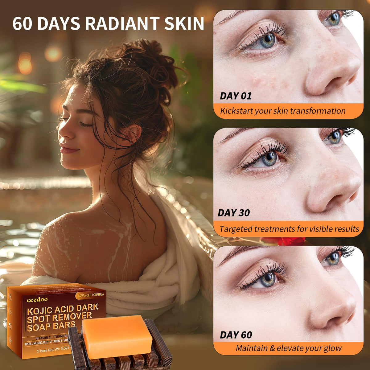 ceedoo Kojic Acid Soap in a lifestyle setting