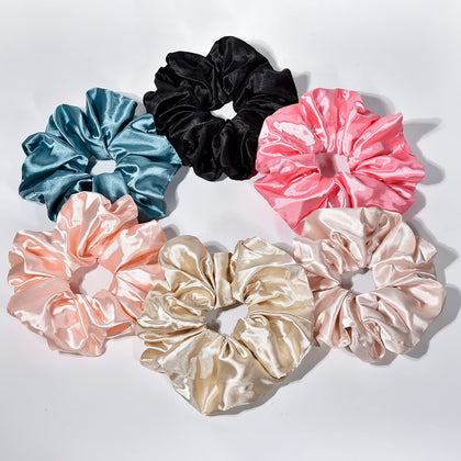 CEELGON Big Real Silk Scrunchies 6 Pack in various colours