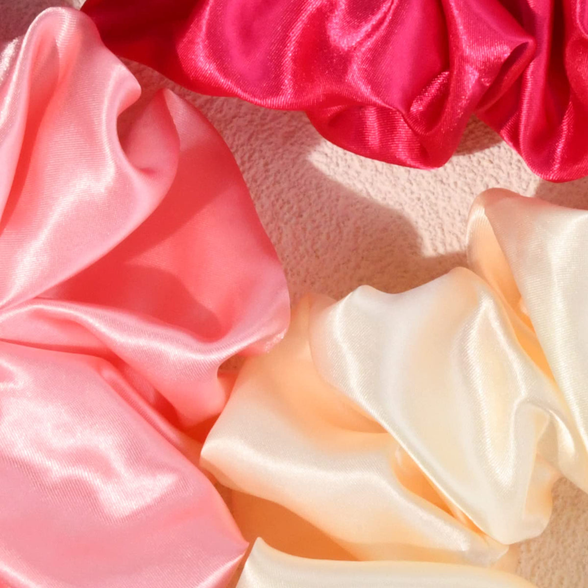 CEELGON Large Silk Satin Scrunchies with packaging